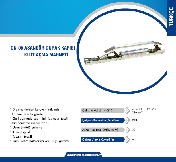 ON-05 KİLİT A&Ccedil;MA MAGNETİ (&Ouml;NERSAN)